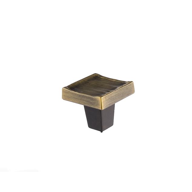 DuVerre DVFC304-AB Forged 3 Square Knob 1 1/4 Inch - Antique Brass